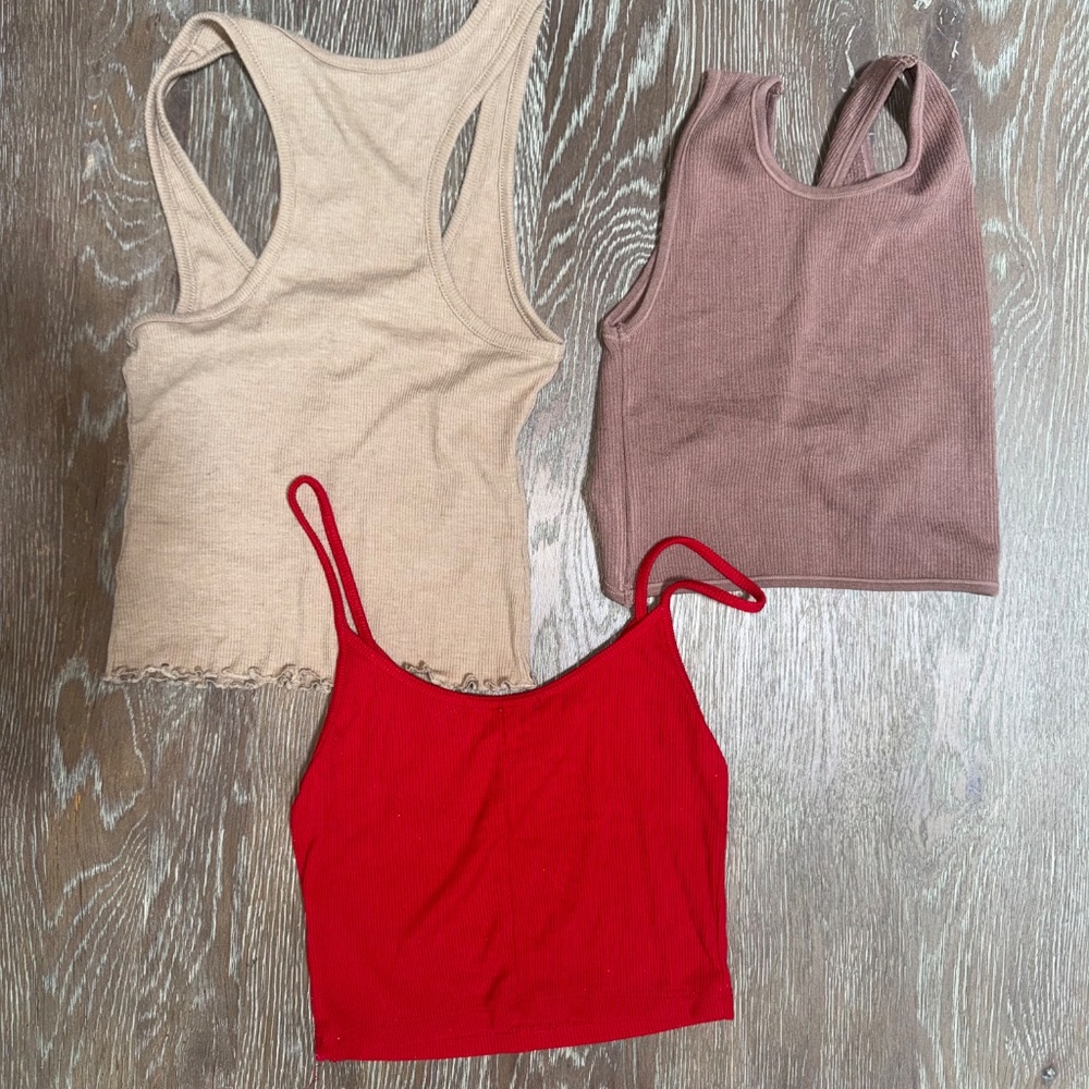 Brandy Melville, Zara,American Eagle,  Zara Tank Top BUNDLE  (6) Size S and XS - Picture 5 of 5